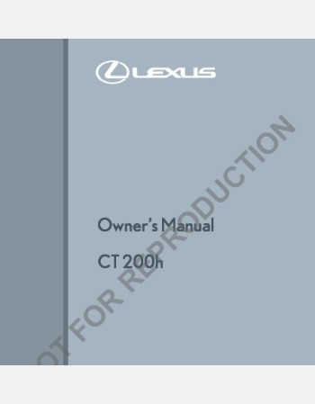 lexus ct 200 h 2017 2018 2019& 2020 owners manual